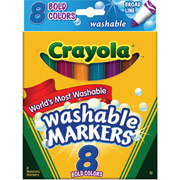 Crayola Bold Color Washable Markers, Broad Tip
