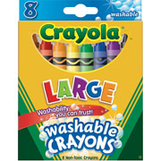 Crayola Large Washable Crayons, 8/Box