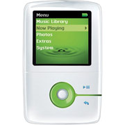 Creative ZEN V 2GB MP3 Player, White/Green