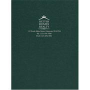 Custom Linen Double Pocket Presentation Folders, Green