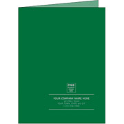 Custom Single Pocket Presentation Folders, Forest Green with Silver Ink