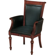 DMI Keeneland High Back Leather Guest Chair, Black
