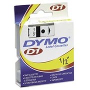 DYMO 1/2" D1 Label Maker Tape,  Black on Yellow