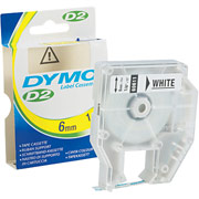 DYMO 1/4" D2 Label Maker Tape, White