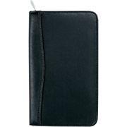 Day-Timer Regal Leather Starter Set, Zip Closure, Black, Portable Size