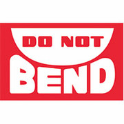 "Do Not Bend" Shipping Label, 3" x 5"