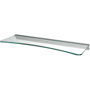 Dolle 24" Clear Concave Shelf Rail Kit with Silver Rail