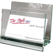 Dr. Byte Glass Business Card Holder