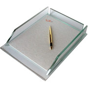 Dr. Byte Glass Front-Load Letter Tray