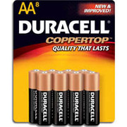 Duracell AA Alkaline Batteries, 8/Pack