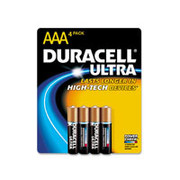 Duracell Ultra AAA Alkaline Batteries, 4/Pack