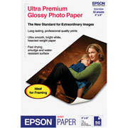 Epson Ultra Premium Glossy Photo Paper, 4" x 6", 50/Pack