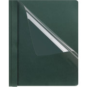 Esselte Oxford Clear Front Report Covers, Linen Finish, Hunter Green