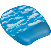 Fellowes Memory Foam Mouse Pad/Wrist Rest, Clouds