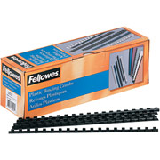 Fellowes Plastic Binding Combs, 5/16" Diameter, Black, 100 pieces