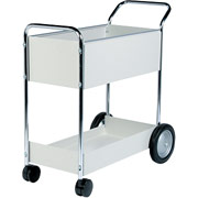 Fellowes Steel Mail Cart, Dove Gray