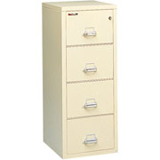 FireKing 1-Hour 4-Drawer 25" Legal Fire Resistant Vertical Cabinet, Putty, Truck to Loading Dock