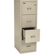FireKing 1-Hour 4-Drawer Fire Resistant Compact Turtle Vertical File Cabinet, Inside Delivery