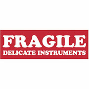 "Fragile Delicate Instruments" Shipping Label, 1-1/2" x 4"