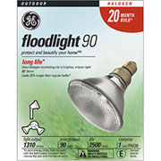 G.E. Long Life Outdoor Floodlight Bulb, Halogen, 90Watt