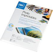GBC B. Photo Imprintables Premium Plus Presentation Covers, Clear, 12/Set
