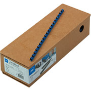 GBC CombBind Plastic Binding Spines, Blue, 5/16", 40 Sheet capacity, 100 pack