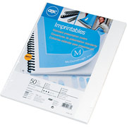GBC Imprintables Standard Presentation Covers, White, 50 pieces
