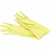 Galaxy Flock-Lined Latex Gloves, Yellow, Large
