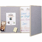 Ghent VisuALL PC Dry-Erase Board and Fabric Bulletin Board, Beige