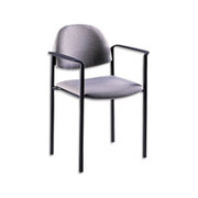 Global Comet Reception Chair with Arms, Gray/Black