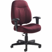 Global Deluxe Office Fabric Chair, Garnet