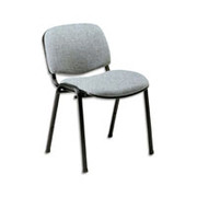 Global Deluxe Stacking Chair, Dark Gray