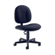 Global Deluxe Steno Chair, Black, Jagged Fabric