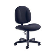 Global Deluxe Steno Chair, Coal, Chateau Fabric