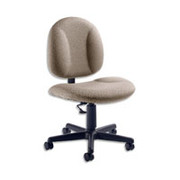 Global Deluxe Steno Chair, Putty, Jagged Fabric