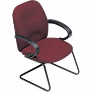Global Enterprise Series Custom Fabric Guest Chair in Burgundy