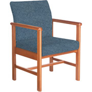 Global Health Care Seating, Ryan Chair, Ultra-Premium Cobalt Blue Vinyl
