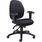 Global Malaga Series Ergonomic Low-Back Multi-Tilter Swivel Office Chair in Gray