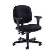 Global Manager's Adjustable Task Chair, Black, Jagged Custom Order Fabric