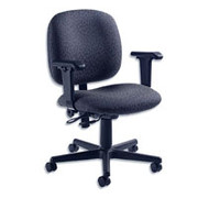 Global Manager's Adjustable Task Chair, Blue, Jagged Custom Order Fabric