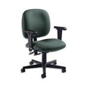Global Manager's Adjustable Task Chair, Forest, Jagged Custom Order Fabric