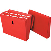 Globe-Weis Colored Expanding Files, Letter, Blank Index, 13 Pockets, Red, Each