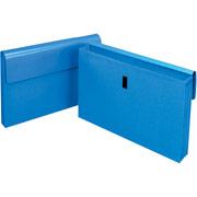 Globe-Weis Laminated Expanding Wallet, Legal, 3 1/2" Expansion, Blue, Each