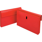 Globe-Weis Laminated Expanding Wallet, Legal, 3 1/2" Expansion, Red, Each