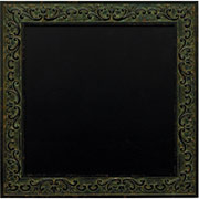 Green Provencal Scroll Chalkboard w/Antique Gold with Green Patina Frame