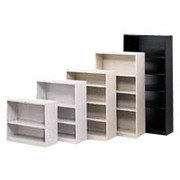 HON 2-Shelf Metal Bookcase, Charcoal