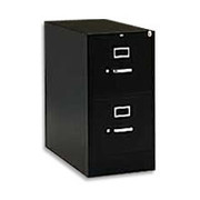 HON 210 Series 2-Drawer, Letter Size Vertical File Cabinet, Black