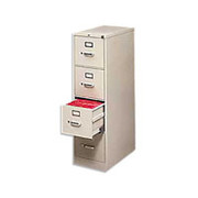 HON 210 Series 4-Drawer, Letter-Size Vertical File Cabinet, Putty
