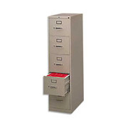 HON 210 Series 5-Drawer, Legal Size Vertical File Cabinet, Putty