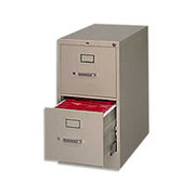 HON 310 Series 26 1/2" Deep 2-Drawer, Letter Size Vertical File Cabinet, Putty